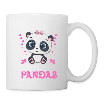 La fille aime panda ours panda mignon panda ours cadeau classique - Mug blanc - blanc - Droite