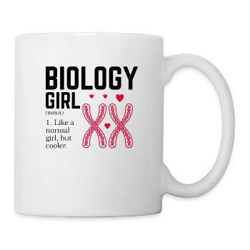 Fille de biologie comme une fille normale mais plus fraîche - Mug blanc - blanc - Droite