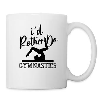I would rather do gymnastics acrobat gymnast - Mug - white - Right