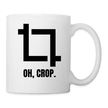 Oh Crop Funny Graphic Designer - Photographer - - Tasse - Weiß - Rechts