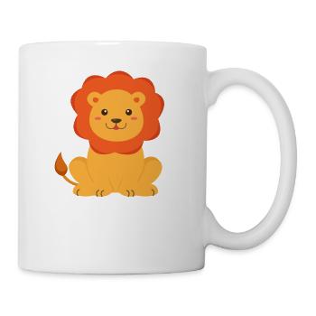 Lion Enfants Enfants Enfants En bas âge - Mug blanc - blanc - Droite
