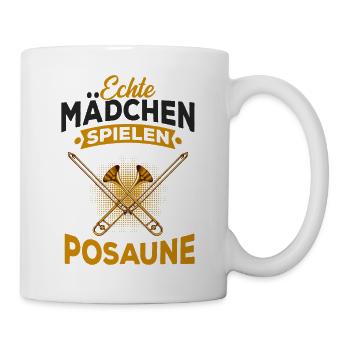 Posaune - Tasse - Weiß - Rechts