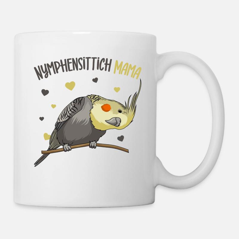 Nymphensittich - Tasse - Weiß