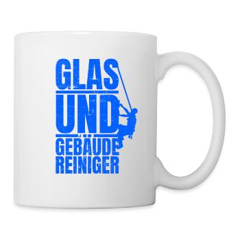 Glas und Gebäudereiniger Geschenkidee job Geschenk - Tasse - Weiß - Rechts