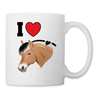 I love fjord horses design for horse fans - Mug - white - Right