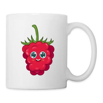 Himbeere - Tasse - Weiß - Rechts