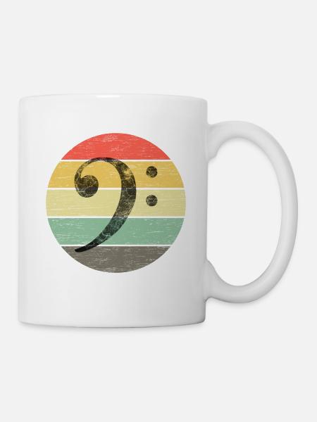 bass clef - Mug - white