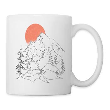 Montagnes Montagne Randonnées Randonnées Nature Nature Sommets - Mug blanc - blanc - Droite
