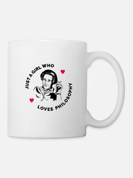 Nur ein Mädchen, das Philosophie liebt - Tasse - Weiß