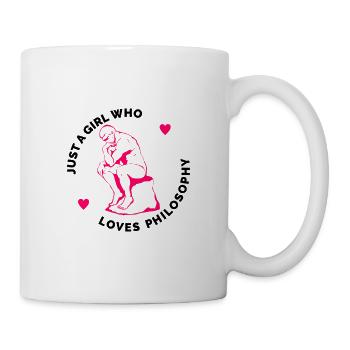 Nur ein Mädchen, das Philosophie liebt - Tasse - Weiß - Rechts