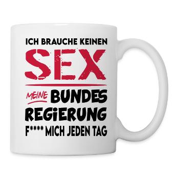 Politik Bundesregierung Kanzlerin Versager - Tasse - Weiß - Rechts