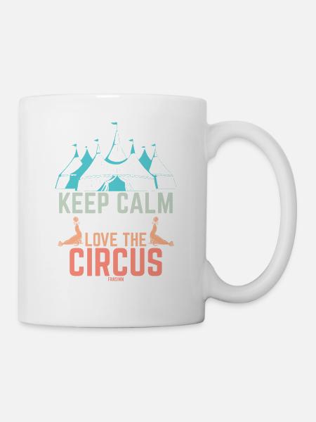 Circus circusartiest die circus grappig reist - Mok - wit