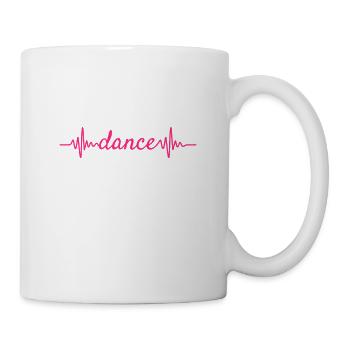 Herzschlag EKG Tanzen Dance Walzer Geschenk - Tasse - Weiß - Rechts