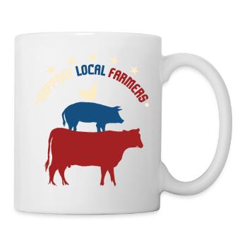 Support Your Local Farmers Pride - Tasse - Weiß - Rechts