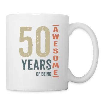 50 ANS D’ÊTRE GÉNIAL - Mug blanc - blanc - Droite