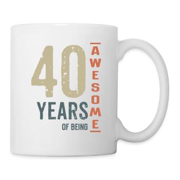 40 YEARS OF BEING AWESOME - Mug - white - Right