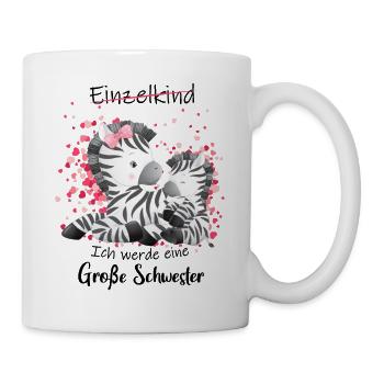 Einzelkind ade Ich werde große Schwester 2022 - Tasse - Weiß - Rechts