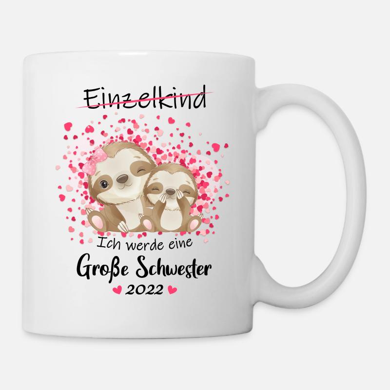 Einzelkind ade Ich werde große Schwester 2022 - Tasse - Weiß