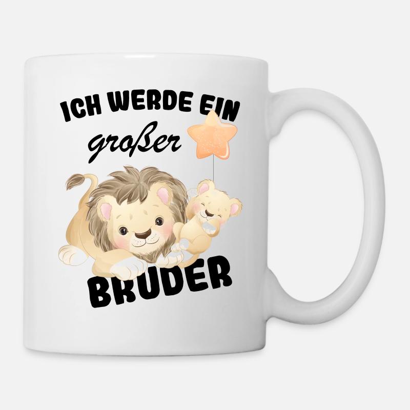 Ich werde großer Bruder 2025 Nachwuchs Verkünden - Tasse - Weiß
