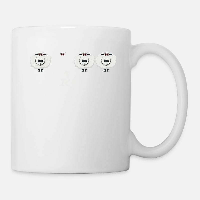 be different Schwarzes Schaf Schafe Schlafshirt - Tasse - Weiß