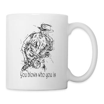 Instrument de musique Saxophone Saxophone t-shirt - Mug blanc - blanc - Droite