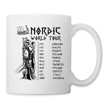 Viking tshirt nordic sailors men shirt - Mug - white - Right