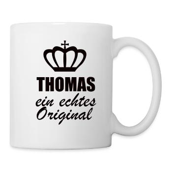 Thomas NameVorname Geschenk - Tasse - Weiß - Rechts