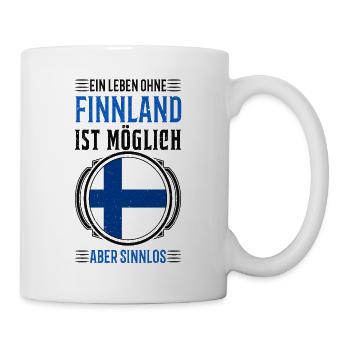 Finnland Urlaub Reise Geschenk - Tasse - Weiß - Rechts