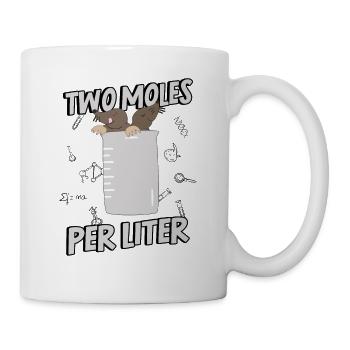 Mole Liter Chemist Laboratory Word joke Pun Chemistry - Mug - white - Right