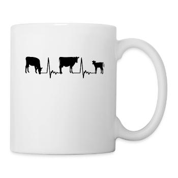 Heartbeat cows - Mug - white - Right