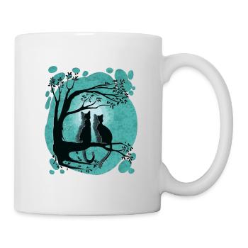 Anime Moon Cat Comic Kitten Manga Kitty - Mug - white - Right