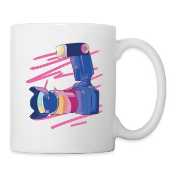 Fotograf Fotografie Kamera Objektiv Fotografin - Tasse - Weiß - Rechts