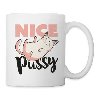 Schöne Muschi Kawaii süße glücklich Kätzchen Geschenk - Tasse - Weiß - Rechts