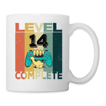 14th Birthday Young Man 2007 Level 14 Years Game - Mug - white - Right