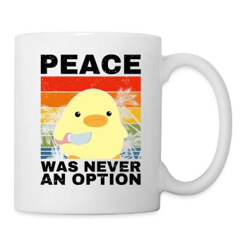 Peace Option Duck with Knife Meme Funny Saying - Mug - white - Right