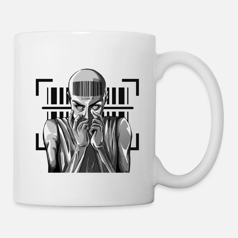 Tenue punk à barres - Enregistré dans le système - Mug blanc - blanc