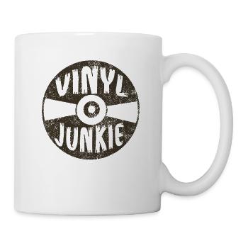 Vinyl Junkie Retro Vintage Album Record 70s - Mug - white - Right