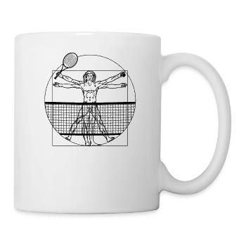 Tennisspieler Da Vinci Tennis Trikot - Tasse - Weiß - Rechts