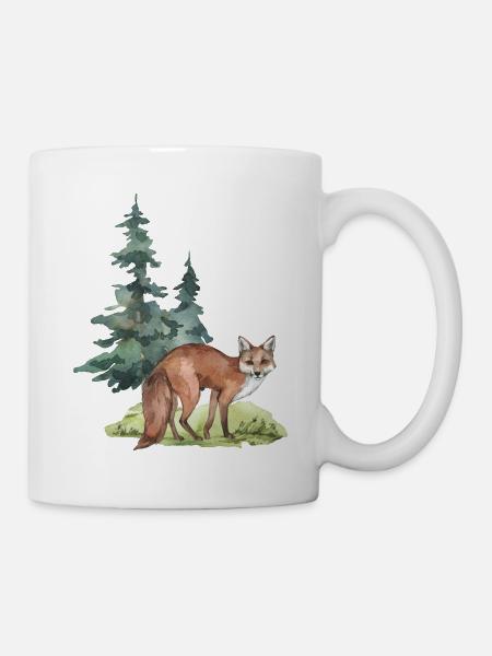 Fuchs Wald - Tasse - Weiß