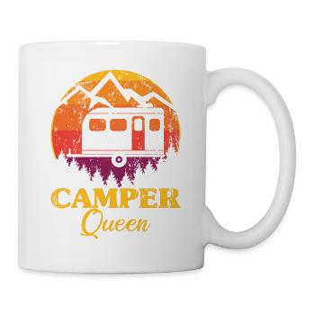 Camper Queen Sister Daughter Camping Vintage - Mug - white - Right