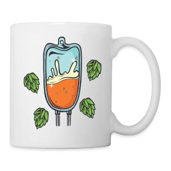 Bière goutte-à-goutte hôpital médecin secours boire secours - Mug blanc - blanc - Droite