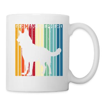 German Shepherd Shirt Retro German Shepherd T Shir - Mug - white - Right