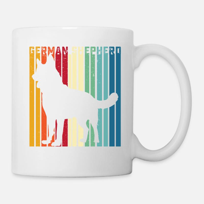 Deutscher Schäferhund Shirt Retro Deutscher Schäferhund T Shir - Tasse - Weiß