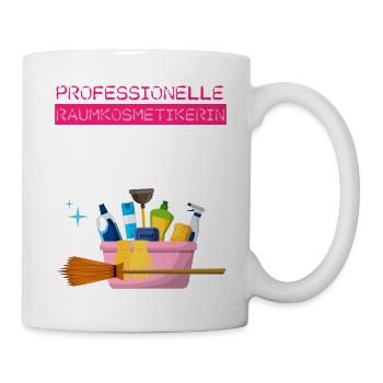 Professionelle Raumkosmetikerin Reinigungskraft - Tasse - Weiß - Rechts