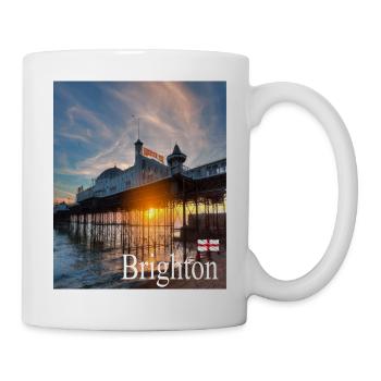 Brighton, England - Tasse - Weiß - Rechts