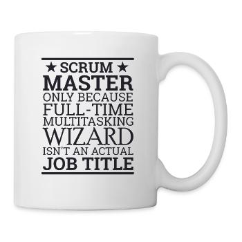 « Scrum Wizard » | « Scrum Master » - Mug blanc - blanc - Droite