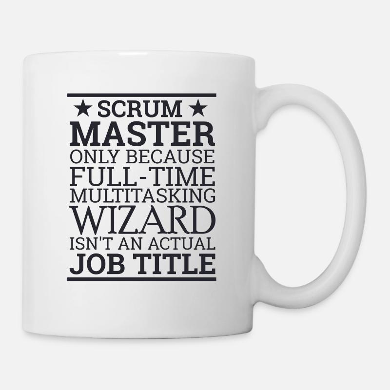 "Scrum Wizard" | "Scrum Master" - Tasse - Weiß