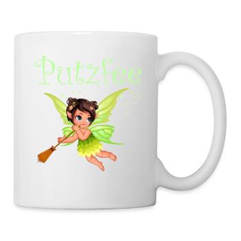 Süße Putzfee Haushaltshilfe Putzfrau - Tasse - Weiß - Rechts