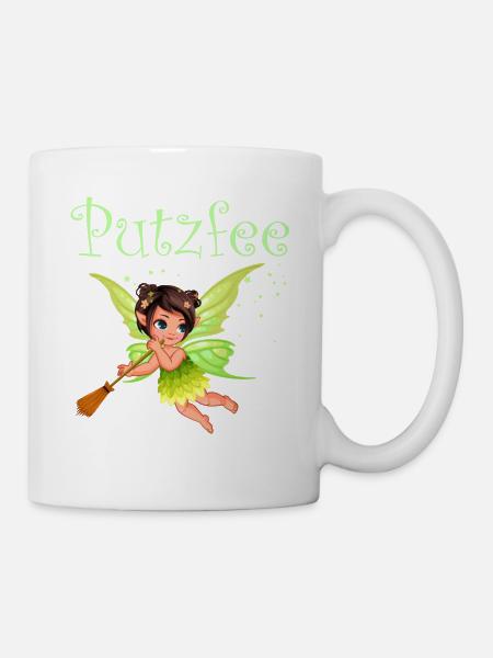 Süße Putzfee Haushaltshilfe Putzfrau - Tasse - Weiß