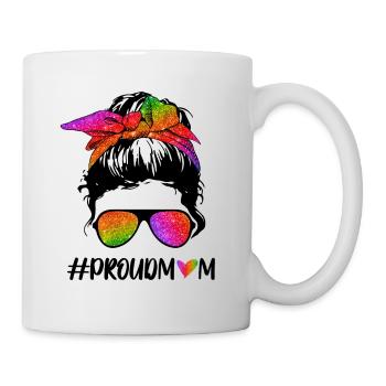 Proud Mom Hashtag - Tasse - Weiß - Rechts